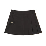 Cargo Pleats Mini Skirt [CHARCOAL]