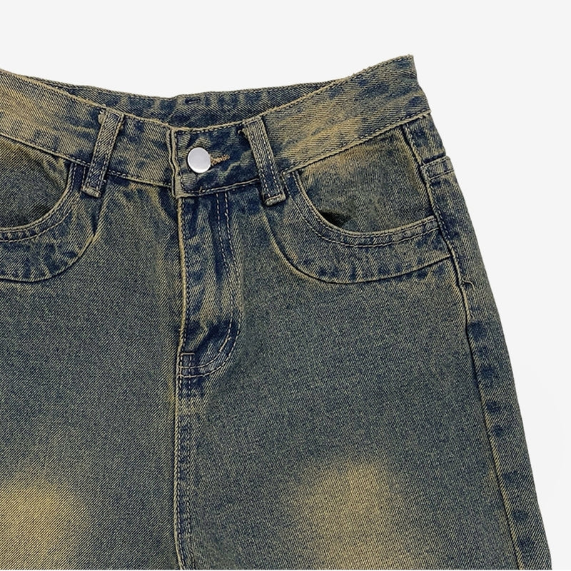 Utio Cropped Denim Jacket + Denim Pants Set