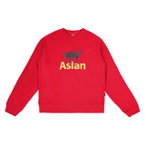 FMACM 24SS "Asian" Asian Horse Themed Silhouette Print Crew Sweatshirt