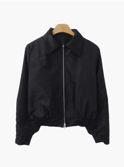 Cove leather spring rider collar jacket
