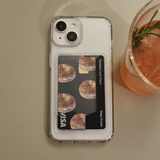 Cream Bagel MagSafe Transparent Card Wallet