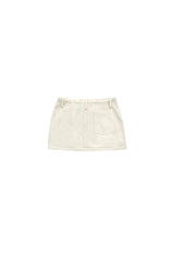 DOUBLE CUT CAGO SKIRT / IVORY