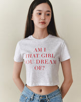 Dream Lettering T-shirts [MELANGE GREY]