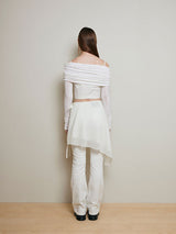 Unbalance wrap skirt (Ivory)