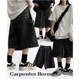 Dump Stitch Carpenter Bermuda Black Jeans