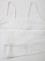 [SHOPPERMADE] Pure Chiffon Seersucker Mini Dress (2color)