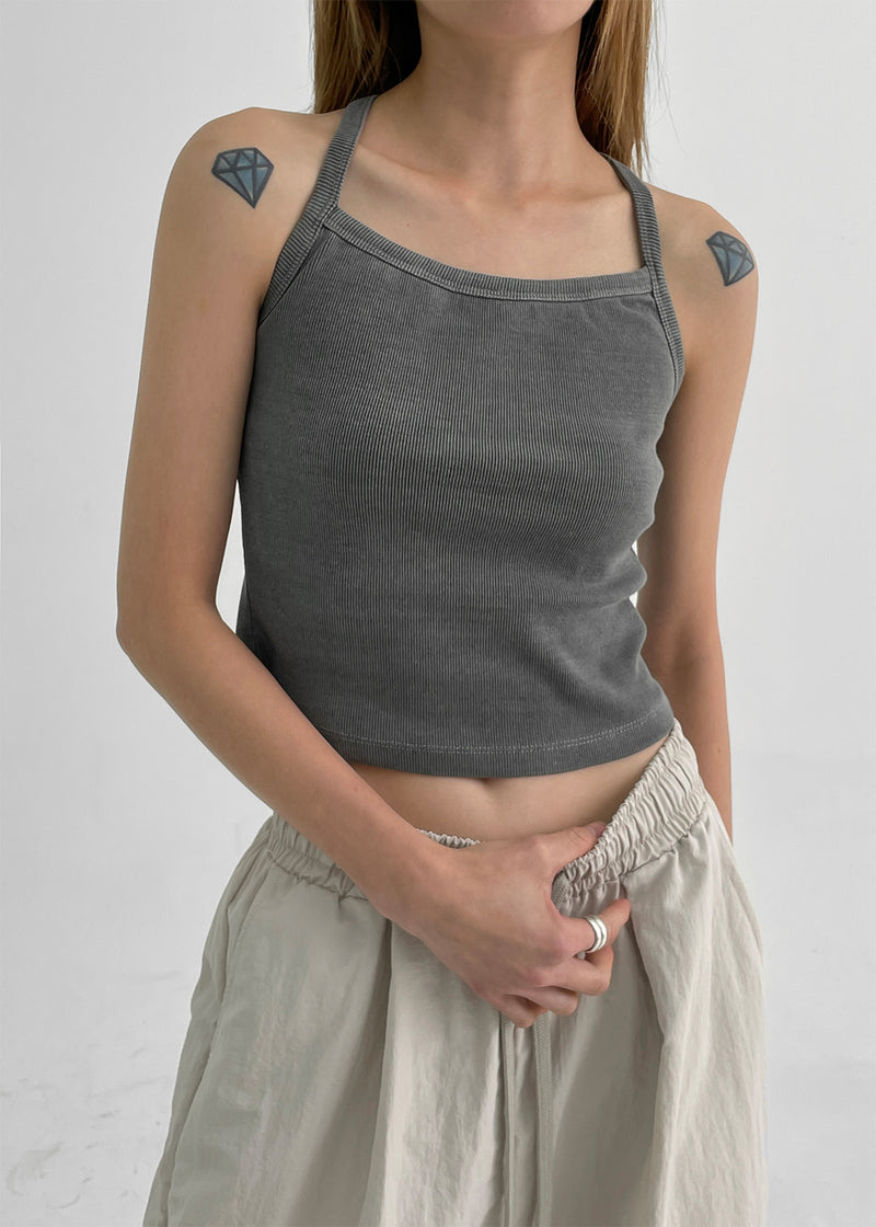 [MADE] T-cell SET - Washed Ribbed Tank Top