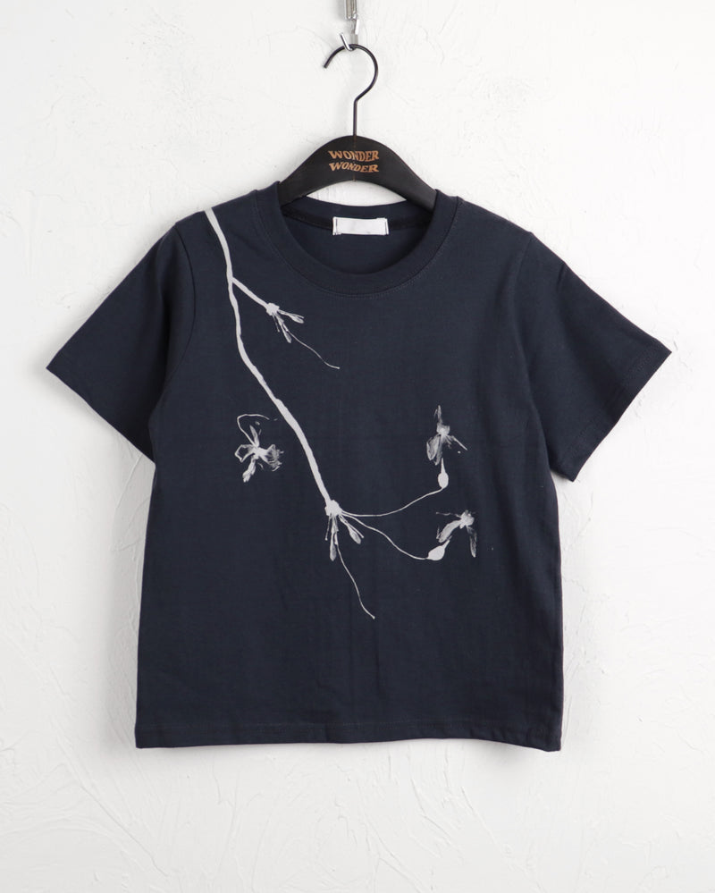 Horat Oriental Painting Semi Crop Short Sleeve T-Shirt