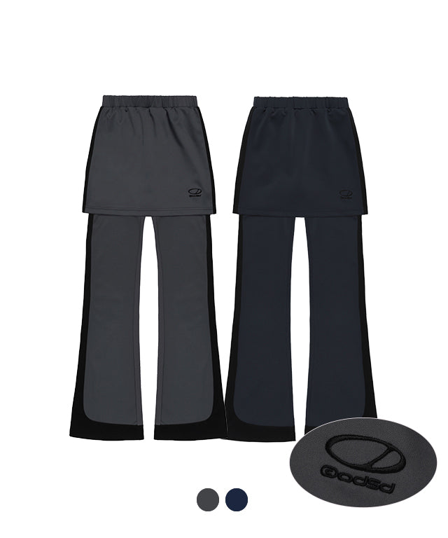 レイヤード ブーツカット ジャージー パンツ / Layered Bootcut Jersey Pants