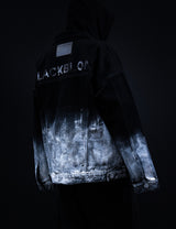 BBD Smoke Painted Custom Denim Jacket (Black)