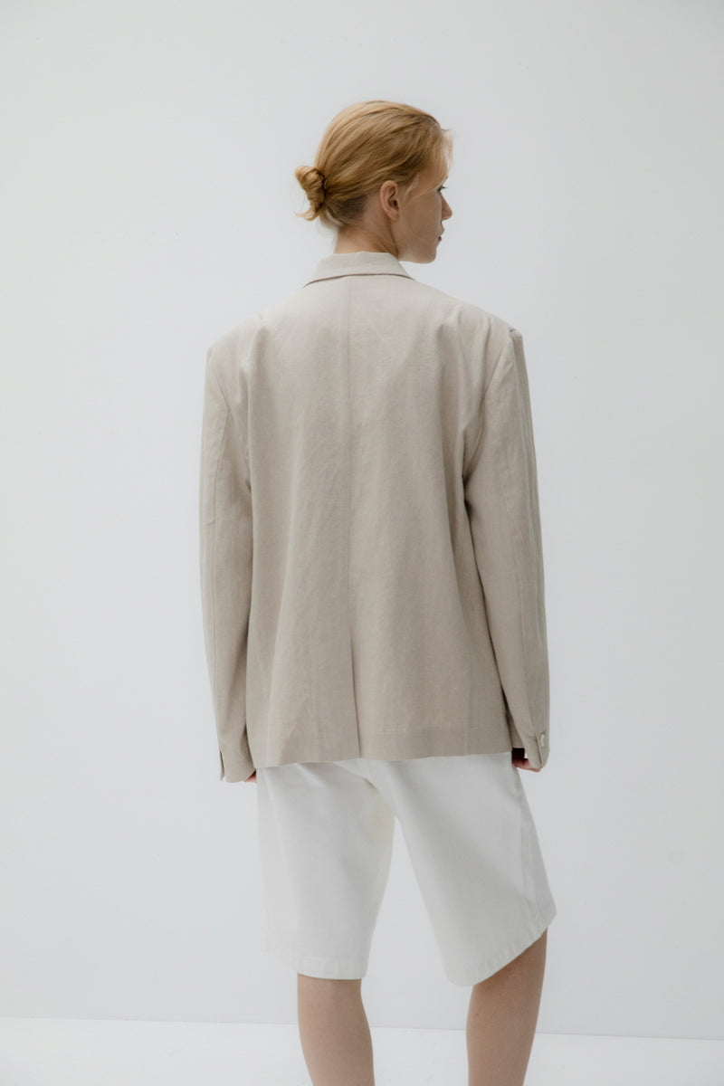 Linen cotton jacket (natural)