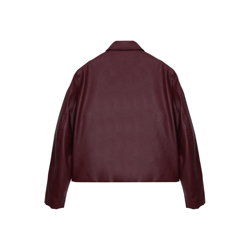 ENOC leather zipper double jacket (2 colors)