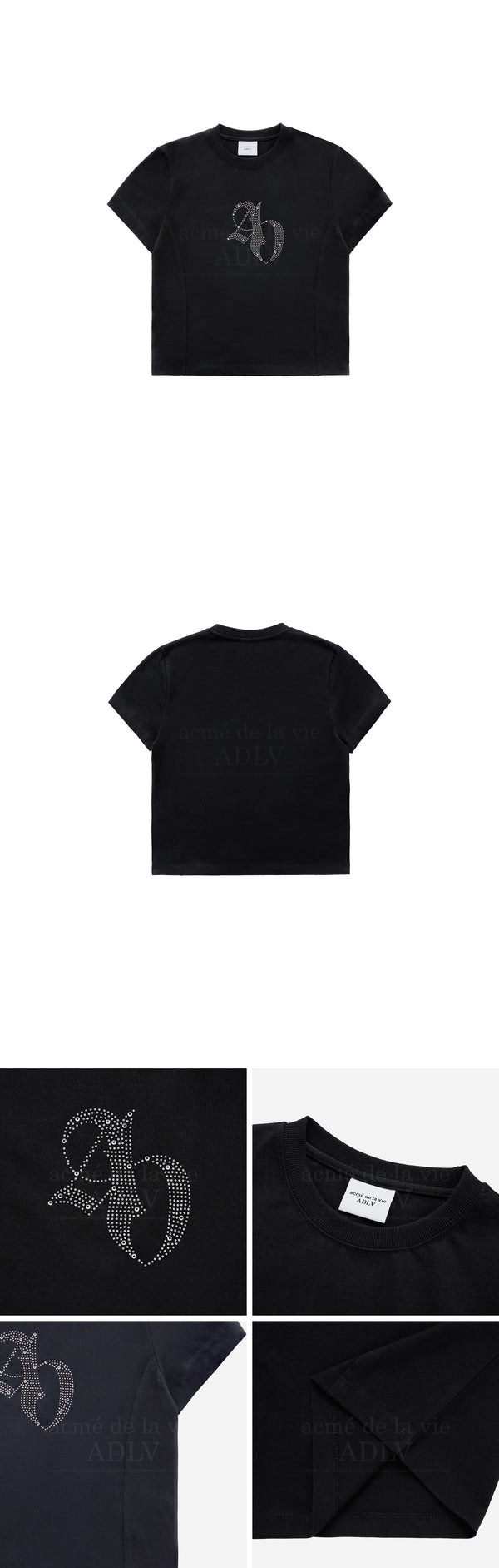 [24SS] シンボルホットフィクスクロップショートスリーブTシャツ（ブラック）