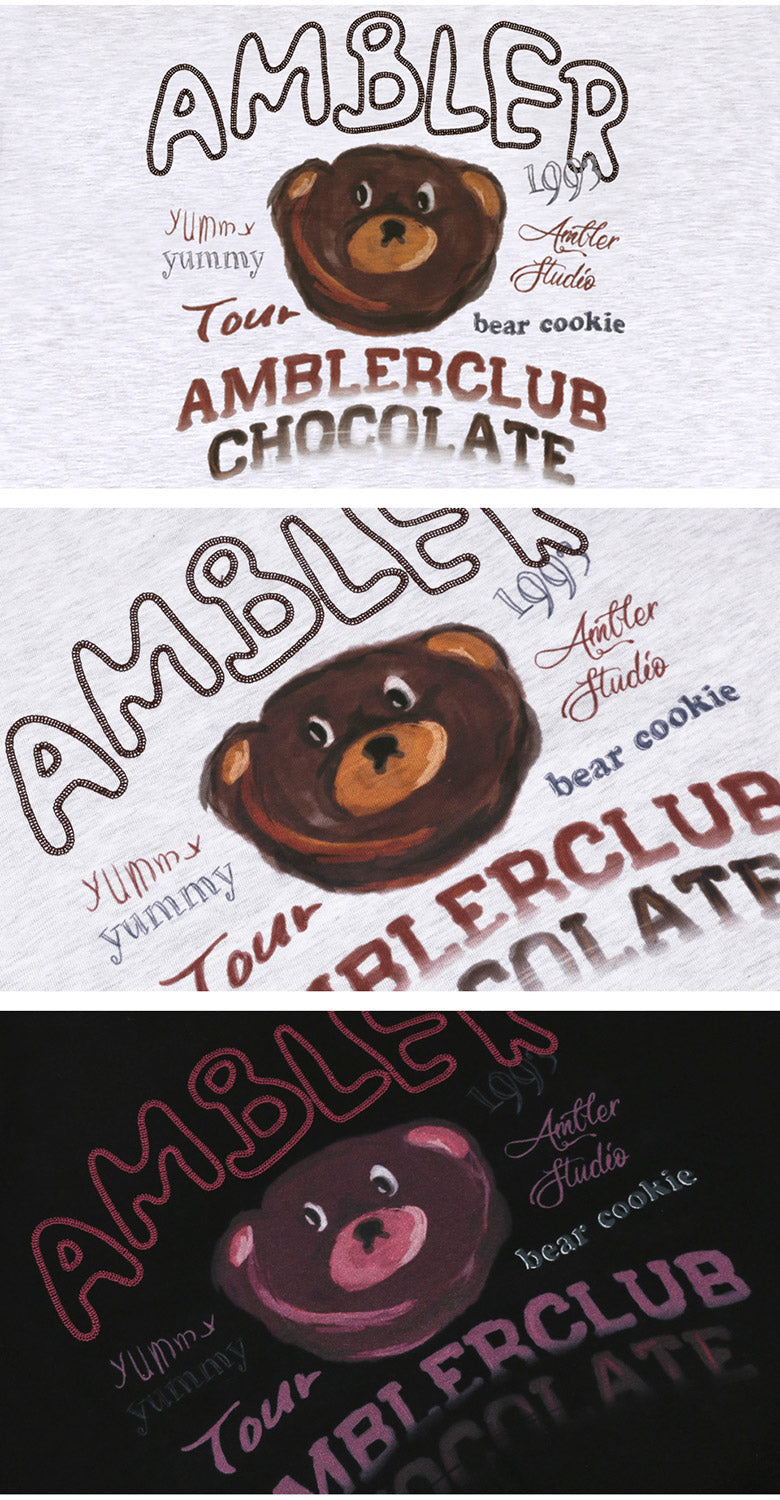 AMBLER 男女共用 Sweet Cookie オーバーフィット 半袖 Tシャツ AS1118