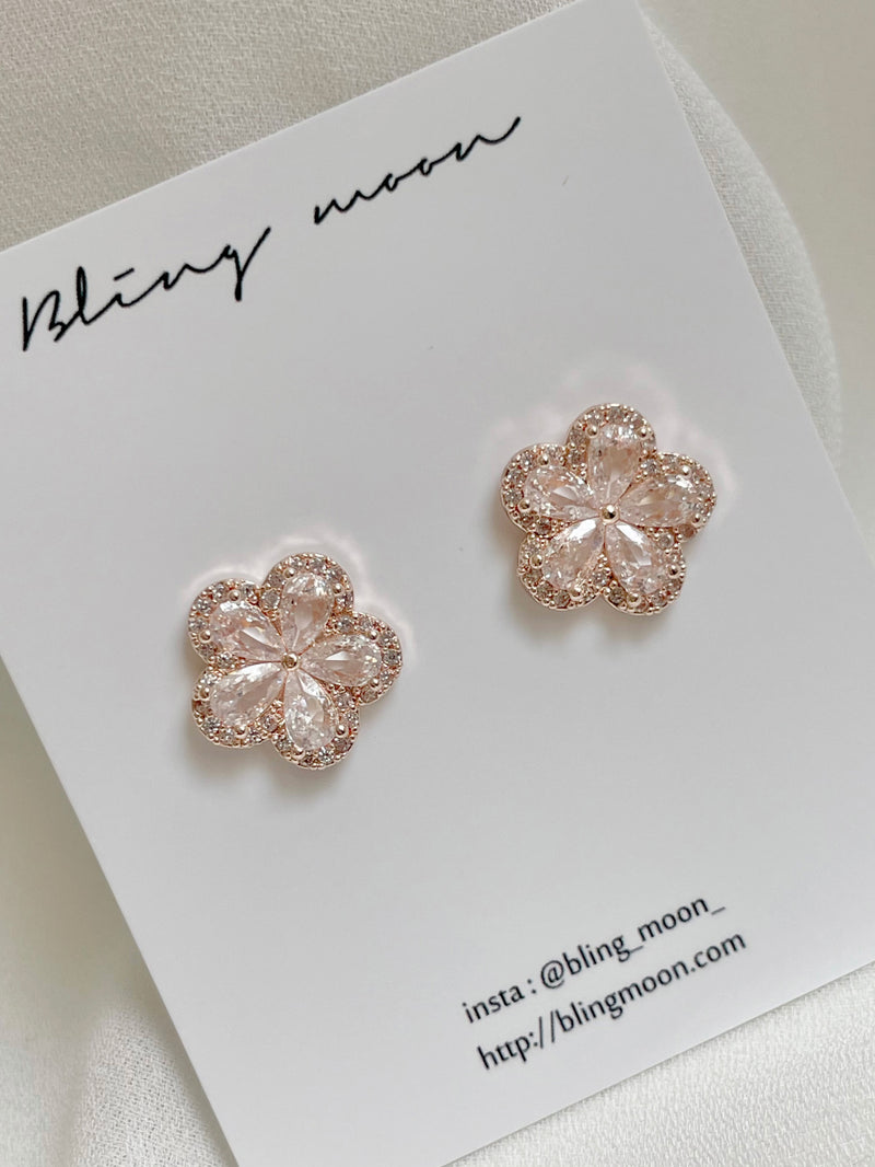Crystal Blossom Earrings / 2 colors