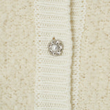 fluffy knit cardigan (ivory)