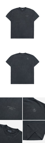 [24SS] スターAEロゴピグメントウォッシングTシャツ　チャコール