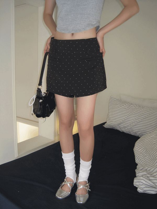 Humming dot A-line pants skirt