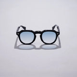 Vatic Vintage Optical Soto Black 8mm Gradient ocean lens with French crown thick-cut acetate frame　
