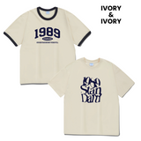 【SET】OUR 1989 Cool Cotton Ringer Short Sleeves (SRSSTD-0004)（IVORY）+ILLUSION Cool Cotton Overfit Short Sleeves(SISSTD-0072)