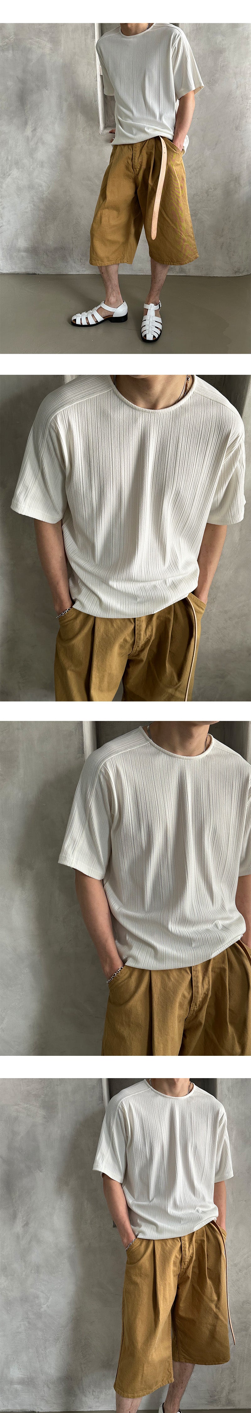 [S/S] Deep pin tuck bermuda pants(3color)