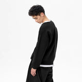 FMACM Bored and Mad 24SS "Tornado" Knit Rolled Hem Crew Sweater