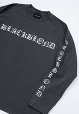 BBD Crushed Faith Pigment Long T-Shirt (Charcoal)