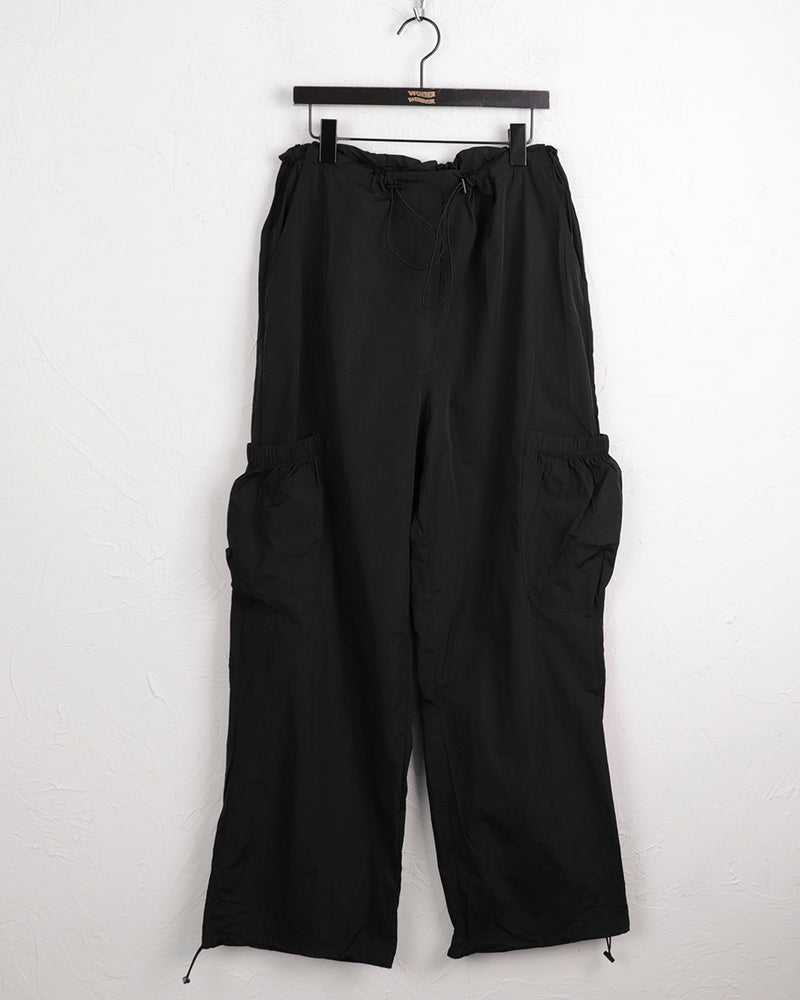 Shins String Pocket Nylon Two Way Long Wide Pants