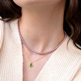 Rose pearl necklace (6655531745398)