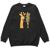 The Gentleman Giraffe and his Flaming Sword Sweatshirts WH/BK (6602730274934)