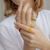 [NCT-Haechan] Colorful rib knit ring (6625388691574)