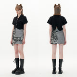 Frill Skirt [Tie-dye check] (6596678582390)