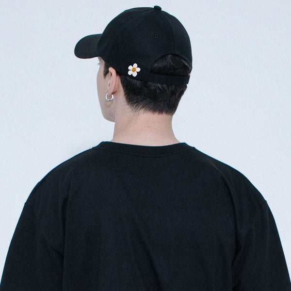 バックスモールフラワー刺繡ボールキャップ/Back Small Flower Embroidery Ball Cap