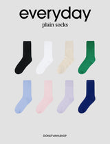 DONUTVINYLSHOP plain socks (8colors)