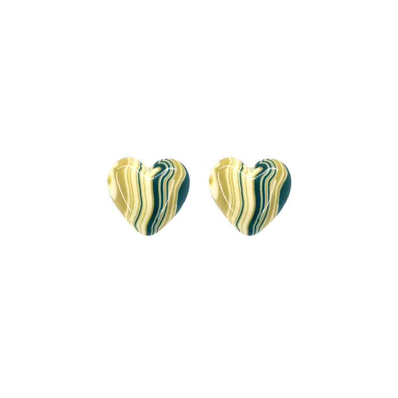 2022パントンマーブリングピアス/2022 Pantone Heart Marbling earring (BG)