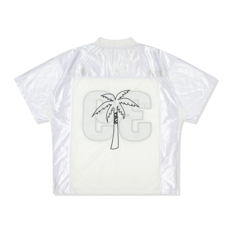 パルムツリーフットボールTシャツ/Chap Palm Tree Football T-shirt (White)
