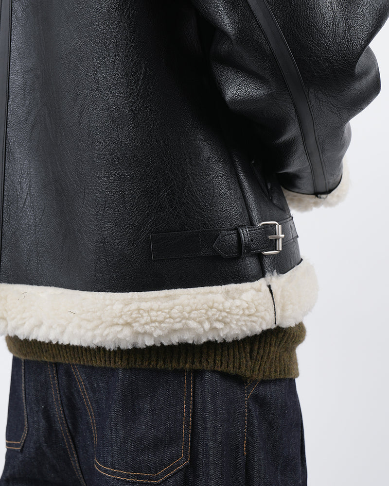 2ウェイラムジップアップレザージャケット/two-way lambs zip up leather jacket 2color
