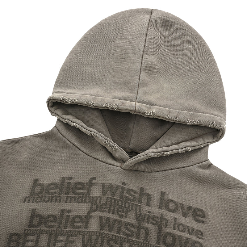 ビリーフウィッシュラブフーディー/"belief" "wish" "love" hoodie
