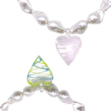 Venetian heart glass pearl necklace (6596667277430)