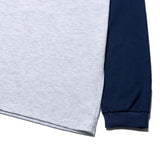 フラワーラグランロングスリーブTシャツ / FLOWER RAGLAN L/S TEE(MELANGE WHITE)