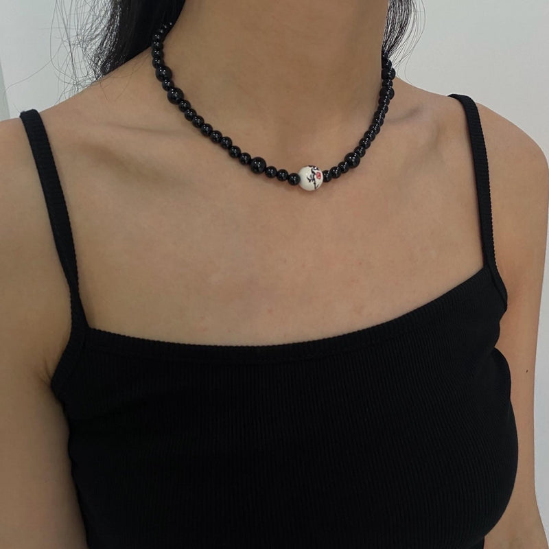 オリエンタルネックレス / Oriental painting necklace (4630272376950)
