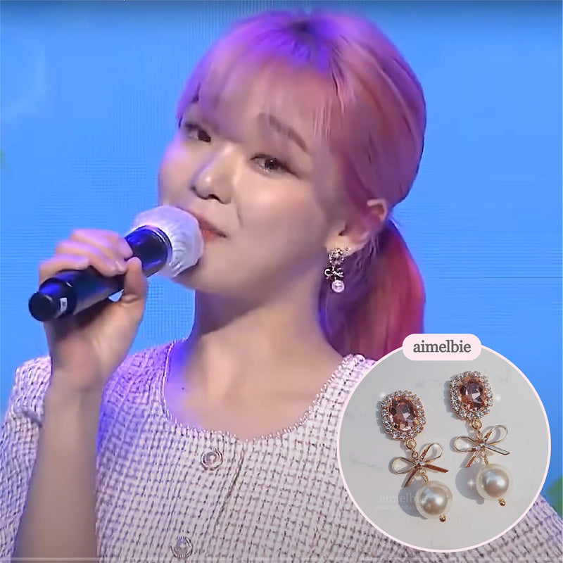 ラブリーピーチピンクイヤリング / Lovely Peachpink Earring (Oh My Girl Seunghee Earring)