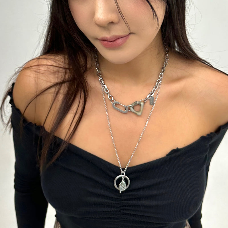 リングアンドパールネックレス/ring and pearl necklace