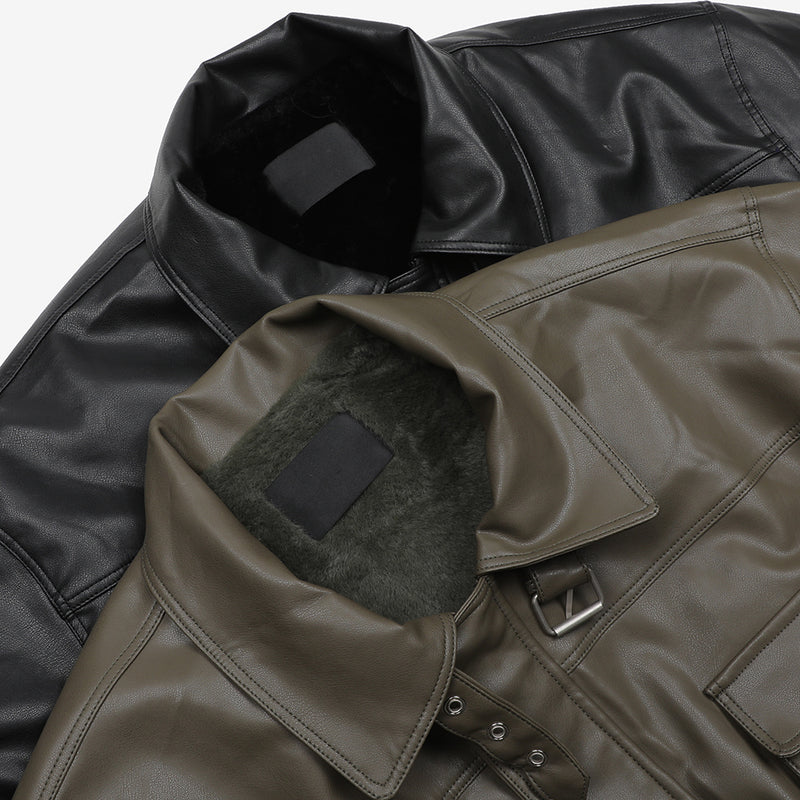 ディーバウィンターレザーサファリコート / Diva Winter Leather Safari Coat (2color)