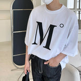 アルファベットMウォッシングショートTシャツ/Alphabet M Washing Short T-shirt(4color)