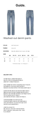 Washed-out denim pants