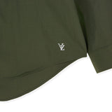 VZロゴビックオーバーフィットナイロンワークシャツカーキ/VZ Logo Big Over Fit Nylon Work Shirt Khaki (6683365277814)