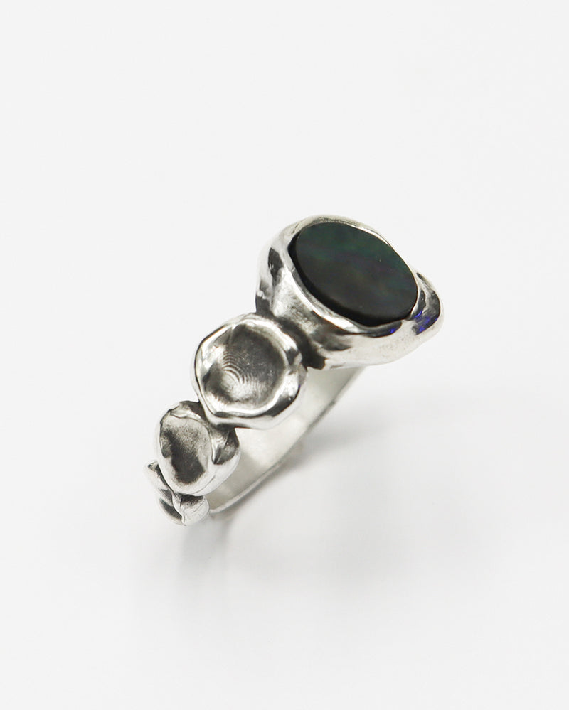 Kosmo ring (black) (925 silver) (6623651725430)