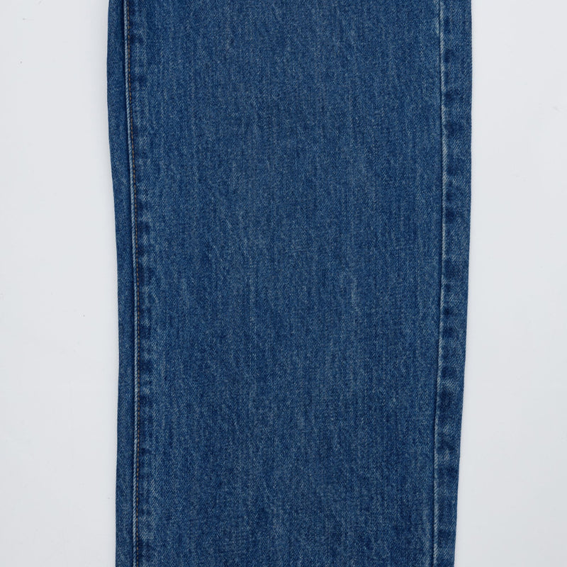 セミワイドフィットデニムパンツ/SEMI WIDE FIT BLUE + WHITE DENIM PANTS [17724]