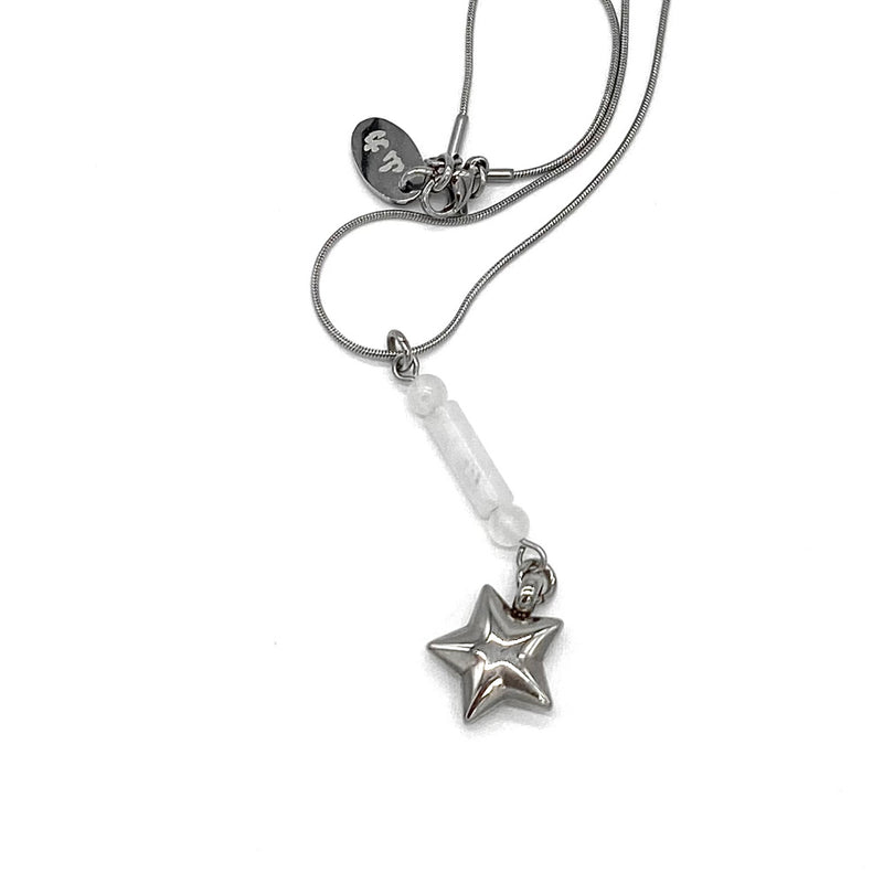ドロップスターネックレス/ White drop-star necklace